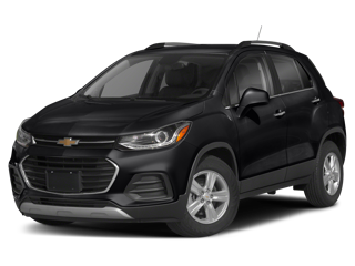 black 2022 chevy trax front left angle view
