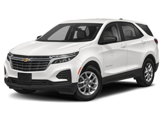 white 2022 chevy equinox front left angle view