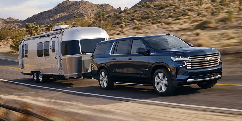 2021 chevy suburban on the road