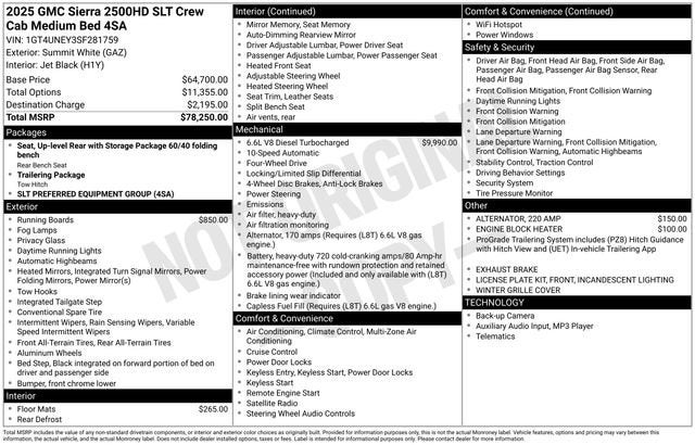 2025 GMC Sierra 2500 HD SLT