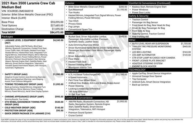 2021 RAM 3500 Laramie