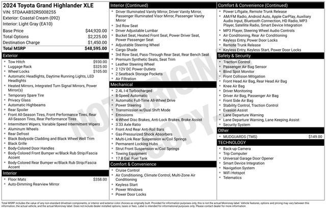 2024 Toyota Grand Highlander XLE