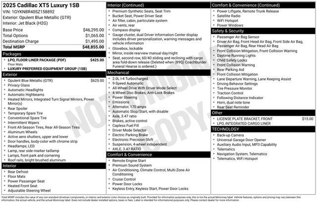 2025 Cadillac XT5 Luxury
