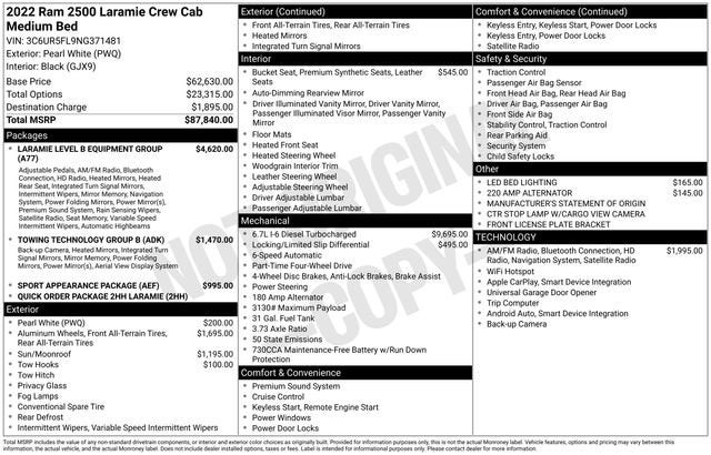 2022 RAM 2500 Laramie