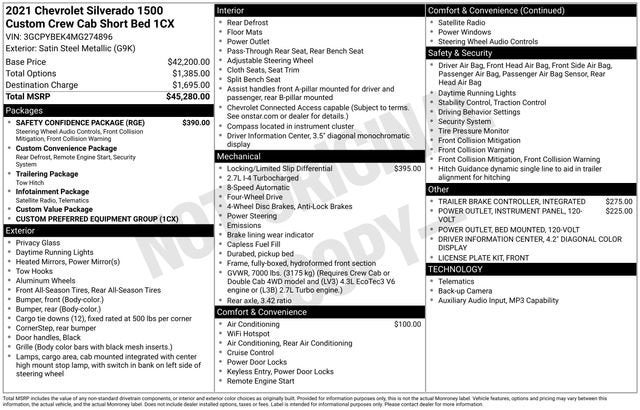 2021 Chevrolet Silverado 1500 Custom